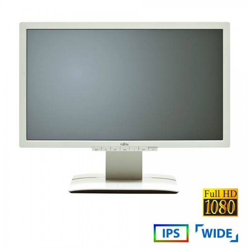 Used (A-) Monitor P23T-6 IPS LED/Fujitsu/23”FHD/1920x1080/Wide/White/Grade A-/D-SUB &amp; DVI-I &amp; DP &amp; U