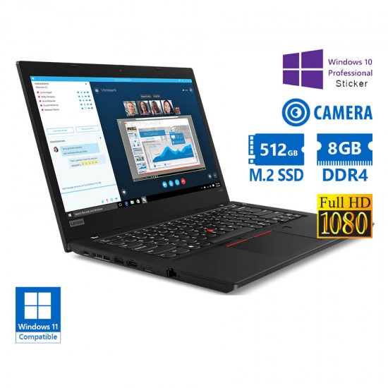 Lenovo (A-) ThinkPad L480 i5-8250U/14\\&quot;FHD/8GB DDR4/512GB M.2 SSD/No ODD/Camera/10P Grade A- Refurbis