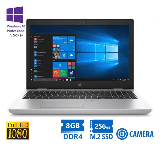 HP ProBook 650G4 i5-7200U/15.6”FHD/8GB DDR4/256GB M.2 SSD/DVD/Camera/10P Grade A Refurbished Laptop