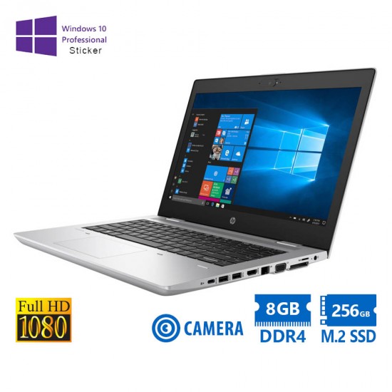 HP ProBook 645G4 AMD Ryzen 3Pro 2300U/14FHD/8GB DDR4/256GB M.2 SSD/No ODD/Camera/10P Grade A Refurb