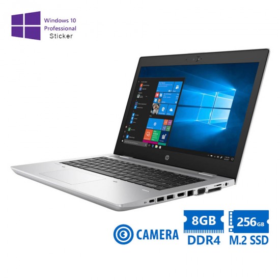 HP (A-) ProBook 645G4 AMD Ryzen 3Pro 2300U/14”/8GB DDR4/256GB M.2 SSD/No ODD/Camera/10P Grade A- Ref