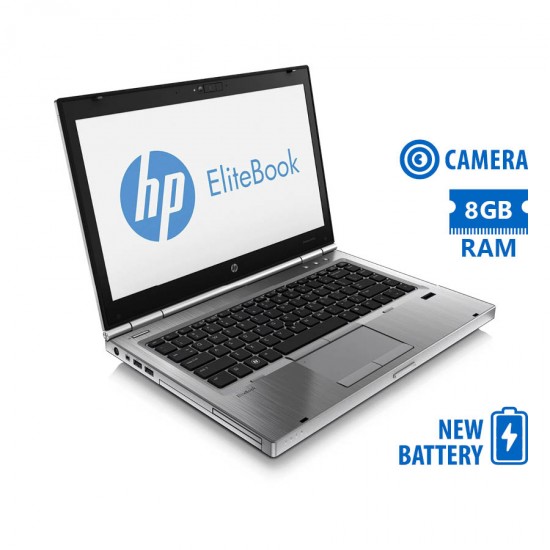 HP Elitebook 2570p i5-3320M/12.5”/8GB DDR3/500GB/DVD/Camera/New Battery/7P Grade A Refurbished Lapto