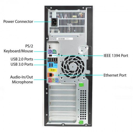 HP Z420 Tower Xeon E5-1650(6-Cores)/8GB DDR3/256GB SSD/Nvidia 1GB/DVD/7P Grade A+ Workstation Refurb